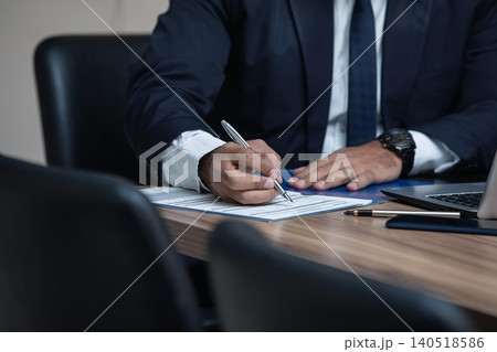 businessman working with document businessman working with document 140518586