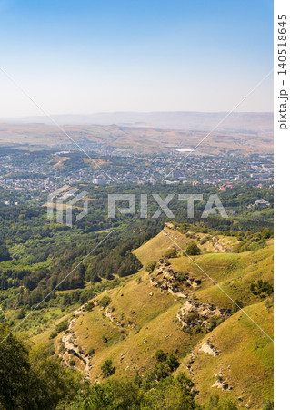 View of the mountains and Kislovodsk from the observation decks of the Kislovodsk Park View of the mountains and Kislovodsk from the observation decks of the Kislovodsk Park 140518645