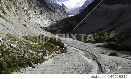 Mountain Valley Scene. Media. Tranquil Alpine Landscape Imagery. Serene Mountain Pass With Ice And Shadows Mountain Valley Scene. Media. Tranquil Alpine Landscape Imagery. Serene Mountain Pass With Ice And Shadows 140519215