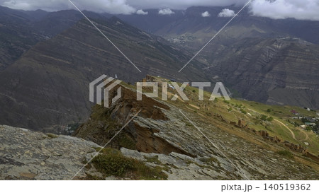 Ancient Rocky Landscape, Archaeological Terrain Featuring Remnants Of Past Civilizations And Scenic Vistas. Creative Ancient Rocky Landscape, Archaeological Terrain Featuring Remnants Of Past Civilizations And Scenic Vistas. Creative 140519362