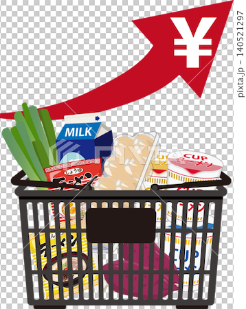 裝在黑色籃子裡的食品價格正在上漲 裝在黑色籃子裡的食品價格正在上漲 140521297