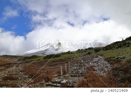 秋の北海道 大雪山旭岳ロープウェイ 散策コースからの風景 秋の北海道 大雪山旭岳ロープウェイ 散策コースからの風景 140521409