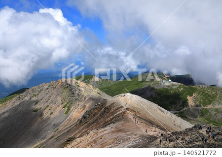 夏の乗鞍岳の風景 ( 剣ヶ峰直下 ) 140521772
