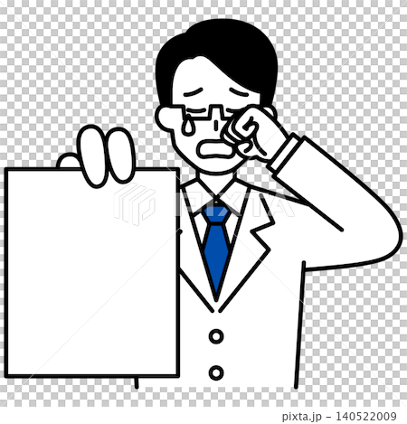 A male doctor cries while showing documents. A male doctor cries while showing documents. 140522009