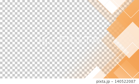 Orange geometric frame background, right-side decoration, diagonal gradient, business copy space. 140522087