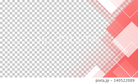 レッド幾何学フレーム背景 右側装飾 斜めグラデーション ビジネス用コピースペース 140522089