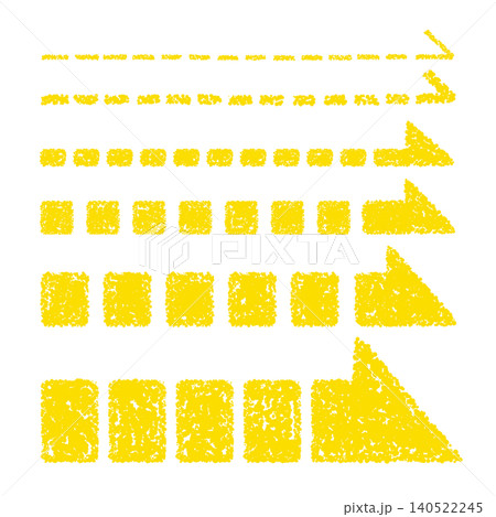 手描きのクレヨン素材 いろいろな太さの矢印セット 手描きのクレヨン素材 いろいろな太さの矢印セット 140522245