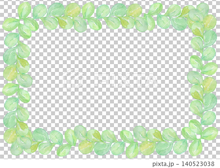 水彩で描いた植物のフレーム 四角 水彩で描いた植物のフレーム 四角 140523038