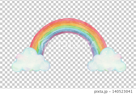 Illustration of a rainbow drawn in watercolor Illustration of a rainbow drawn in watercolor 140523041