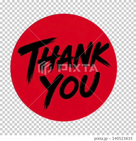 THANK YOU/赤丸 黒文字 感謝 メッセージ素材 THANK YOU/赤丸 黒文字 感謝 メッセージ素材 140523635