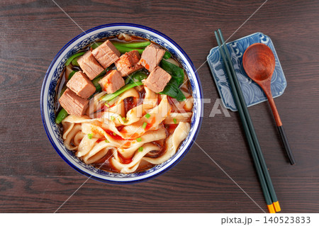 Beef Banmian Noodles - Hand Pulled Chinese Noodle Soup Beef Banmian Noodles - Hand Pulled Chinese Noodle Soup 140523833