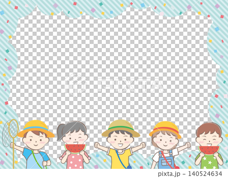 兒童夏季相框 - 暑假 兒童夏季相框 - 暑假 140524634