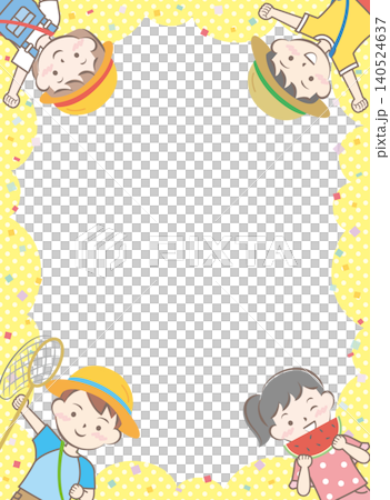 兒童夏季相框 - 暑假 兒童夏季相框 - 暑假 140524637