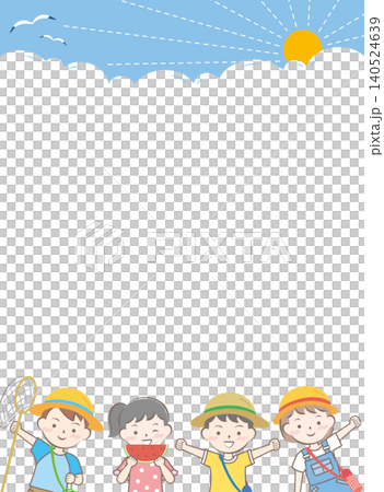 兒童夏季相框 - 暑假 140524639