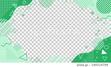 Green, pop-art geometric frame background material, natural decorative design Green, pop-art geometric frame background material, natural decorative design 140524794