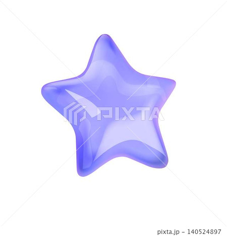 Vibrant Glass Star Icon Isolated on White Vibrant Glass Star Icon Isolated on White 140524897