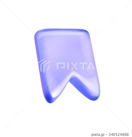 Glossy Blue Glass Bookmark Icon Glossy Blue Glass Bookmark Icon 140524898