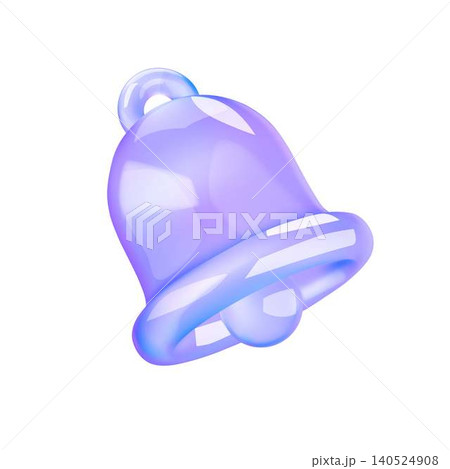 Glass Bell Icon Illustration in Blue Tones Glass Bell Icon Illustration in Blue Tones 140524908
