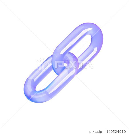 Glass Style Chain Link Icon in Purple and Blue Glass Style Chain Link Icon in Purple and Blue 140524910