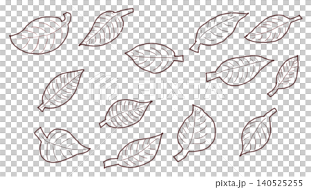 葉っぱのイラスト素材(透過素材/PNG/JPEG) 葉っぱのイラスト素材(透過素材/PNG/JPEG) 140525255