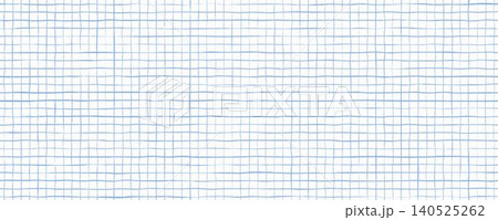 Hand drawn square grid seamless pattern. Blue repeated doodled checkered background. Rough sketch thin checker paper texture. Pencil drawn journal sheet notebook template. Vector line planer page Hand drawn square grid seamless pattern. Blue repeated doodled checkered background. Rough sketch thin checker paper texture. Pencil drawn journal sheet notebook template. Vector line planer page 140525262