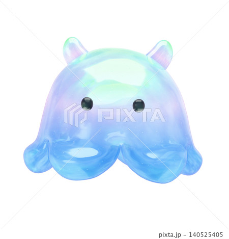 ゆめかわいいぷっくりシール風 海の生き物3Dアイコン メンダコ ゆめかわいいぷっくりシール風 海の生き物3Dアイコン メンダコ 140525405