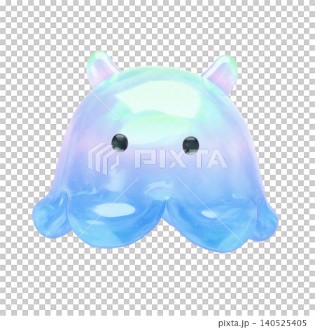 ゆめかわいいぷっくりシール風 海の生き物3Dアイコン メンダコ ゆめかわいいぷっくりシール風 海の生き物3Dアイコン メンダコ 140525405