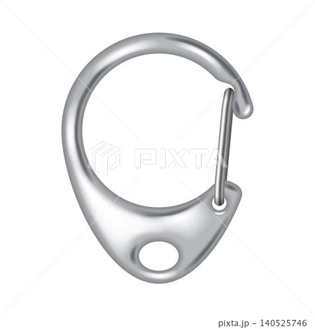 Silver Metal Clip On White Background 140525746