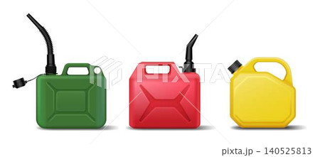 Colorful Plastic Fuel Containers Set Colorful Plastic Fuel Containers Set 140525813