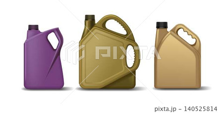 Plastic Oil Containers Illustration on White 140525814