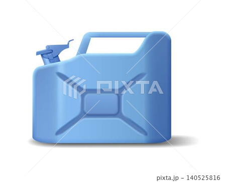 Blue Plastic Fuel Canister Illustration 140525816