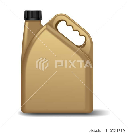 Gold Plastic Container with Black Cap 140525819