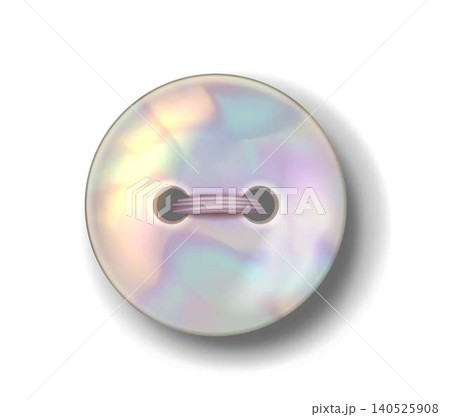 Iridescent Pearl Button with Soft Light Reflection Iridescent Pearl Button with Soft Light Reflection 140525908