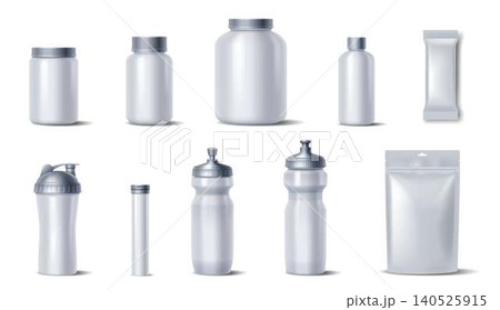 Various White Plastic Containers Set Various White Plastic Containers Set 140525915