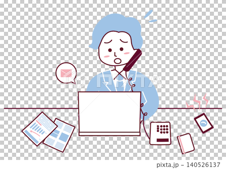 A man overwhelmed by phone calls and emails A man overwhelmed by phone calls and emails 140526137