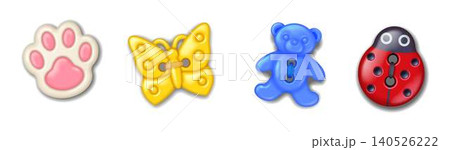 Colorful Cartoon Animal Buttons Collection Colorful Cartoon Animal Buttons Collection 140526222