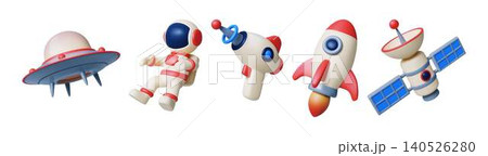 Cartoon Space Explorer Adventure Set 140526280