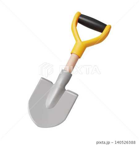 Colorful Illustration of Small Gardening Shovel Colorful Illustration of Small Gardening Shovel 140526388