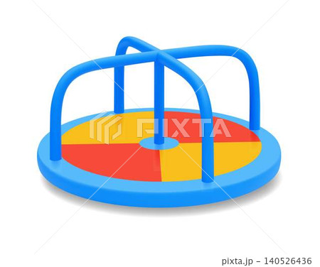 Colorful Playground MerryGoRound Illustration 140526436