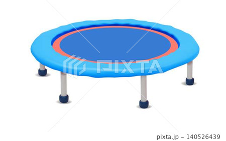 Colorful Mini Trampoline on White Background Colorful Mini Trampoline on White Background 140526439