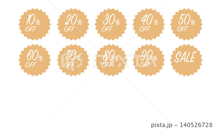 10%off-90%0ffのシンプルな販促用おしゃれ割引シール 10%off-90%0ffのシンプルな販促用おしゃれ割引シール 140526728