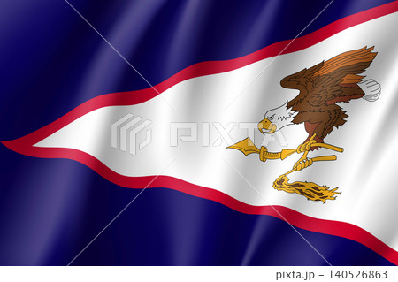 Flag American Samoa realistic flag. Patriotic symbol in official country colors. Illustration of Oceania state flag. Vector icon Flag American Samoa realistic flag. Patriotic symbol in official country colors. Illustration of Oceania state flag. Vector icon 140526863