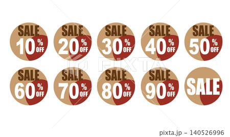10%off-90%0ffのシンプルな販促用おしゃれ割引シール 10%off-90%0ffのシンプルな販促用おしゃれ割引シール 140526996