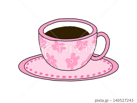 カップに入ったコーヒーのイラスト カップに入ったコーヒーのイラスト 140527243