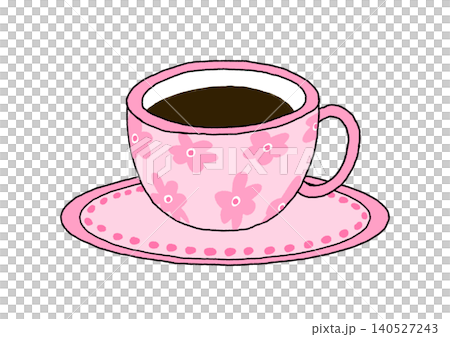カップに入ったコーヒーのイラスト カップに入ったコーヒーのイラスト 140527243