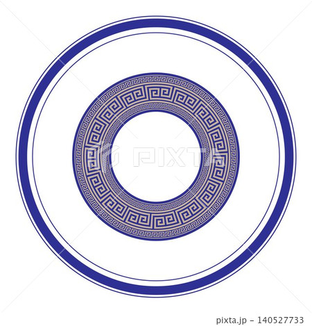 Round blue frame with Greek pattern. Round Greek pattern. Greek meander. Patterns of Greece, ancient Rome. Circle european border. Typical egyptian, assyrian, greek motive. For pottery, tiles, frescoe Round blue frame with Greek pattern. Round Greek pattern. Greek meander. Patterns of Greece, ancient Rome. Circle european border. Typical egyptian, assyrian, greek motive. For pottery, tiles, frescoe 140527733