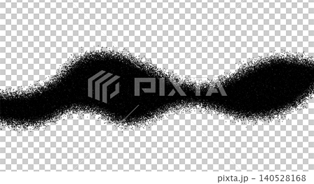 A cartoon-style vector effect of undulating black waves that evokes an ominous atmosphere or poisonous gas. 140528168
