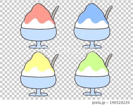 4種類のかき氷セット 4種類のかき氷セット 140528220