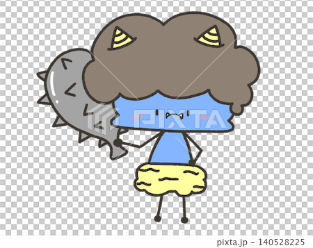 A blue demon with a club A blue demon with a club 140528225