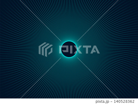 Blue neon laser spiral wavy lines abstract technology background 140528362
